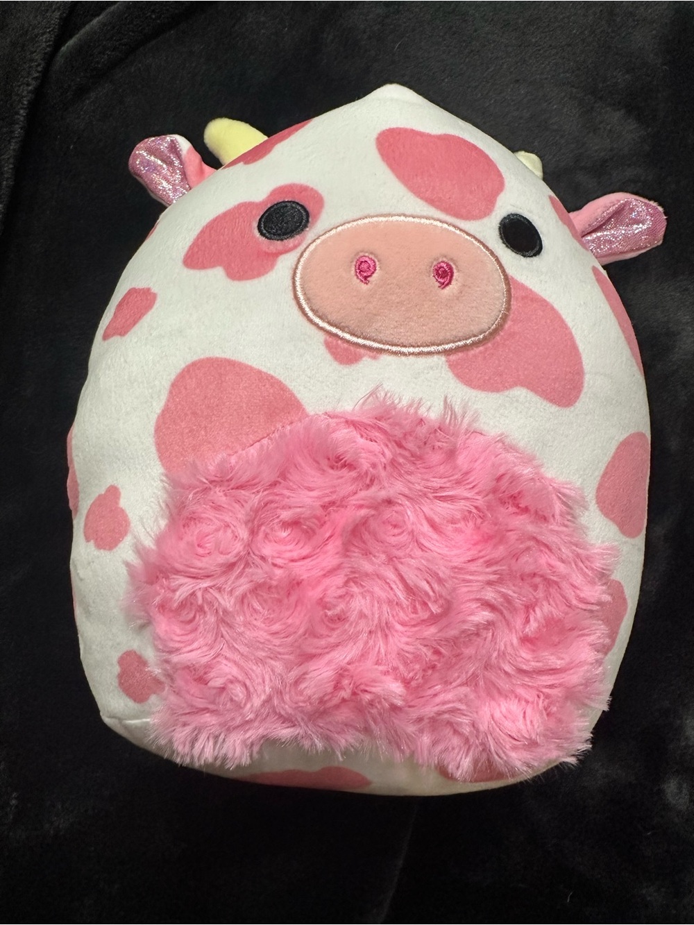 Squishmallows Cow Plush Bundle Pink & Cream Floral Soft Stuffed Animals Set of 3 - Picture 6 of 9